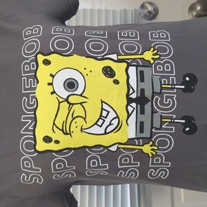 SpongeBob Squarepants Gray Tee Women's Size XS
